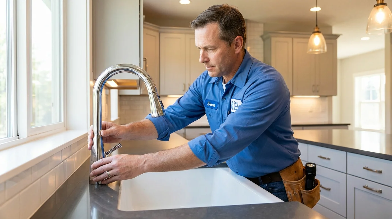 Kitchen faucet installation by Johns Plumbing LLC in University Park